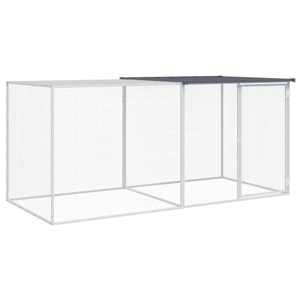 Vidaxl Gallinero Con Techo Acero Galvanizado Antracita 203x98x90 Cm_0