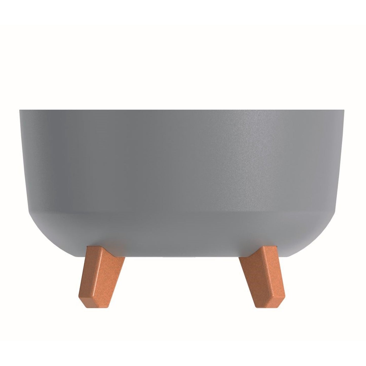 Macetero Color Gris,sin Depósito , Colección Gracia De 38 X 38 X 19,5 Cm, Capacidad De 14,3 L._3