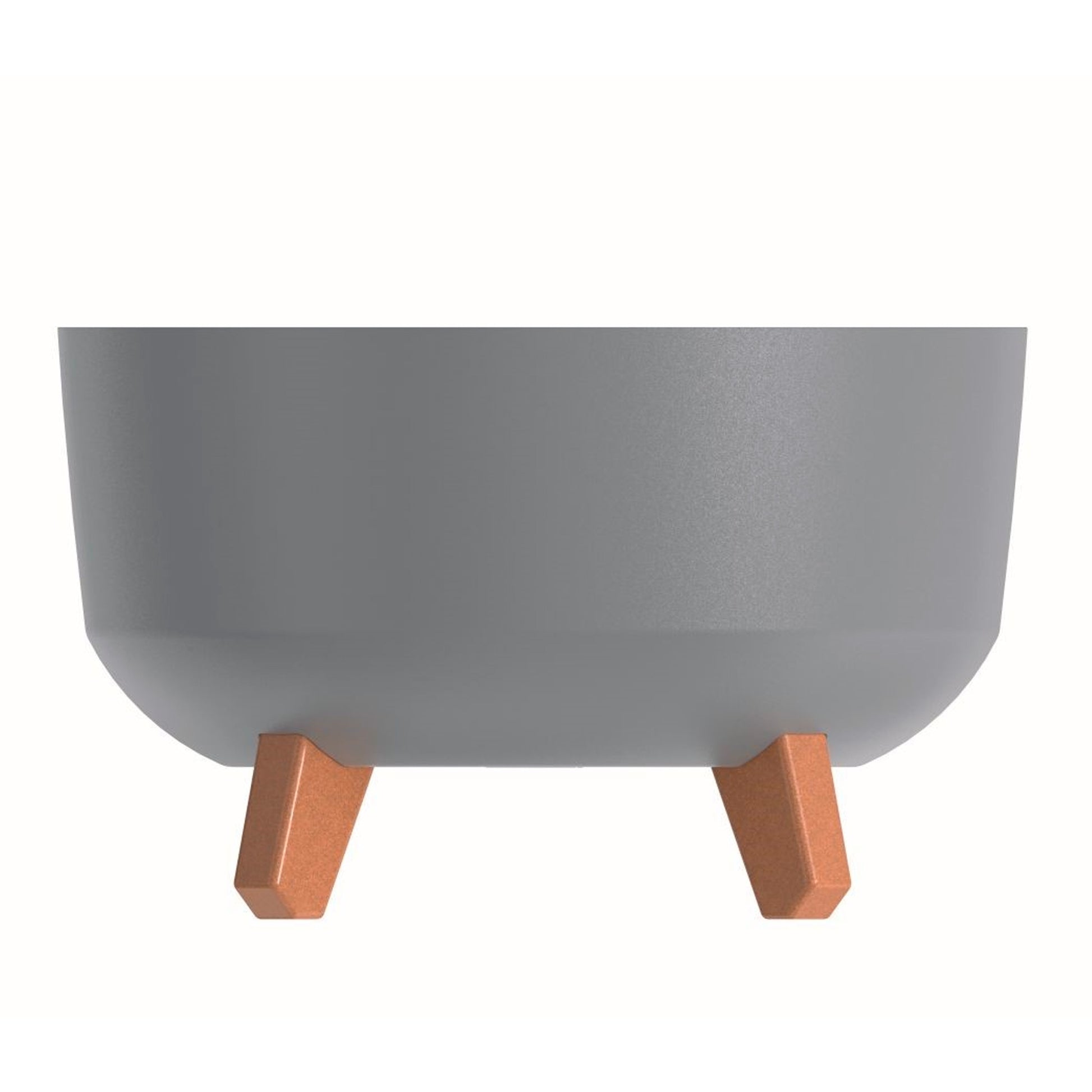 Macetero Color Gris,sin Depósito , Colección Gracia De 38 X 38 X 19,5 Cm, Capacidad De 14,3 L._3