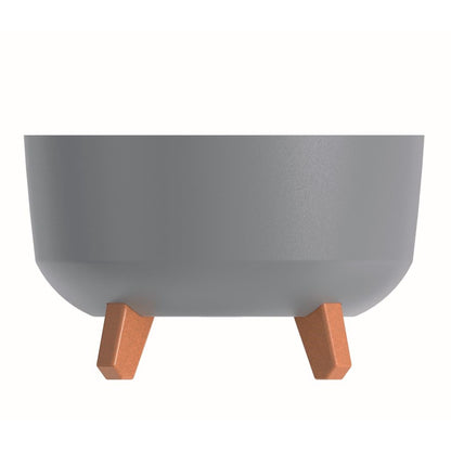 Macetero Color Gris,sin Depósito , Colección Gracia De 38 X 38 X 19,5 Cm, Capacidad De 14,3 L._3