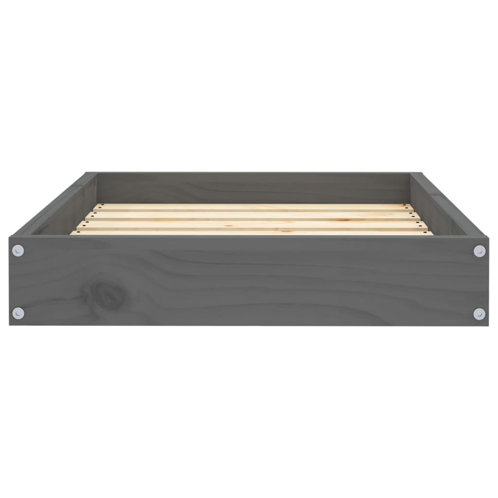 Vidaxl Cama Para Perros Madera Maciza De Pino Gris 61,5x49x9 Cm_3