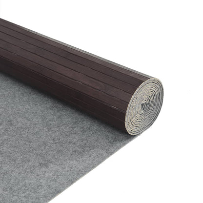 Vidaxl Alfombra Rectangular Bambú Marrón Oscuro 80x200 Cm_4