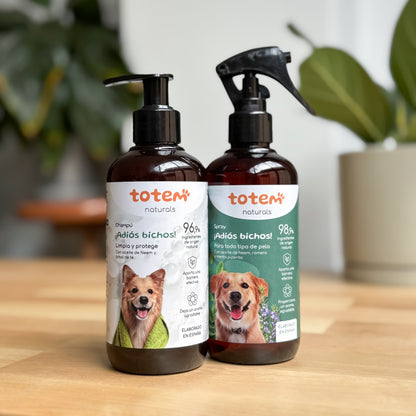 Pack Repelente para perros Champú  + Spray Totem Naturals