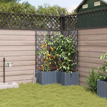 Vidaxl Jardineras Gris Claro 80 X 80 X 142 Cm Acero_1
