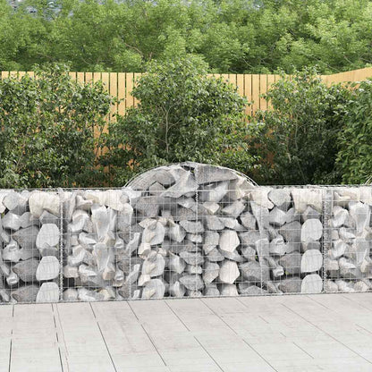 Cestas De Gaviones 25 Uds Forma De Arco Hierro 200x50x80/100 Cm_1