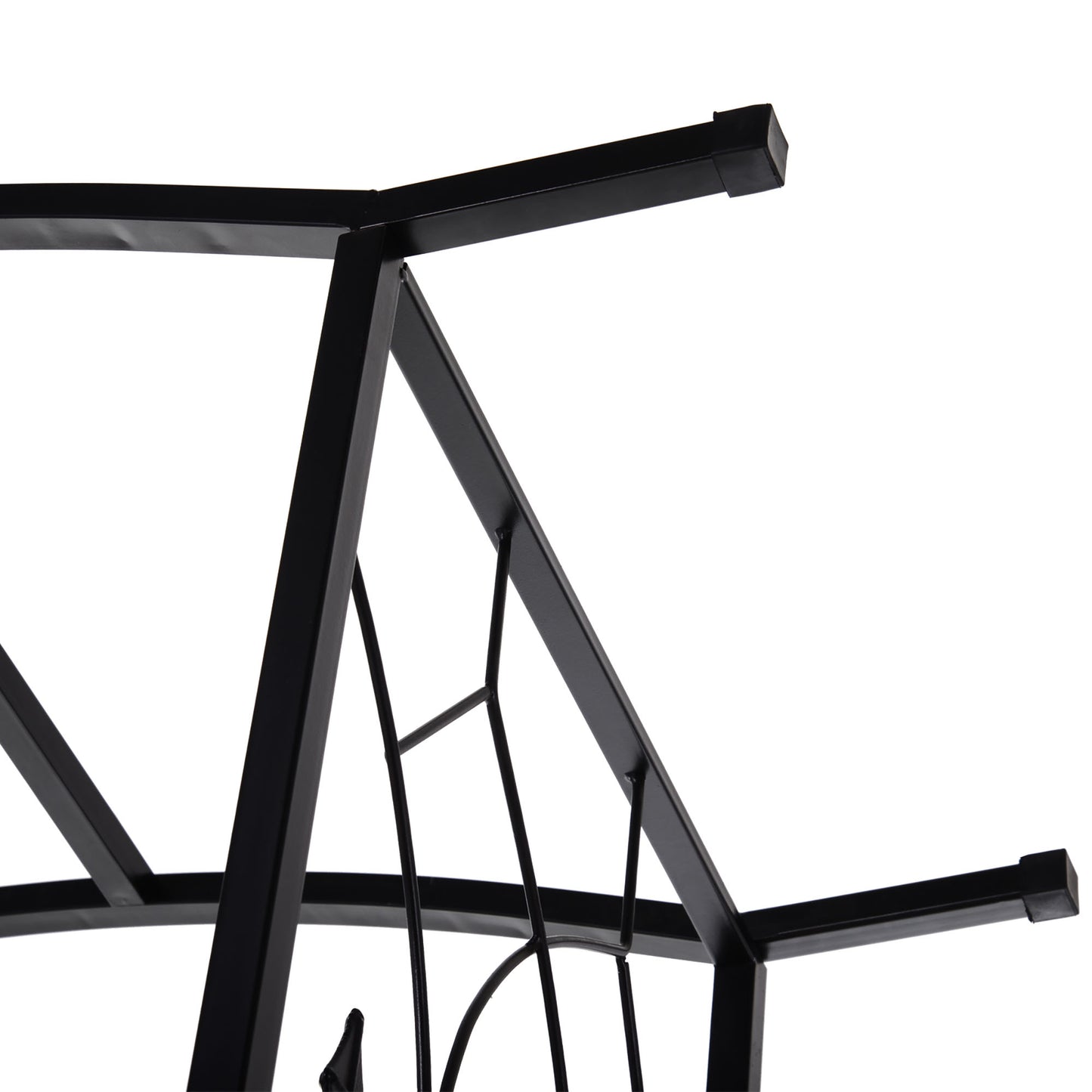 Outsunny Arco De Jardín Con Puerta Enrejado De Metal 131x49x212cm Con Cerradura_4