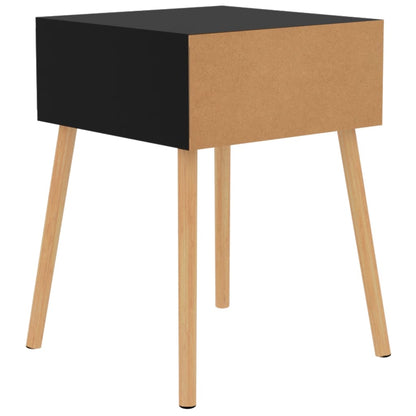 Mesitas Noche 2 Uds Madera Ingeniería Negro Brillo 40x40x56 Cm_3