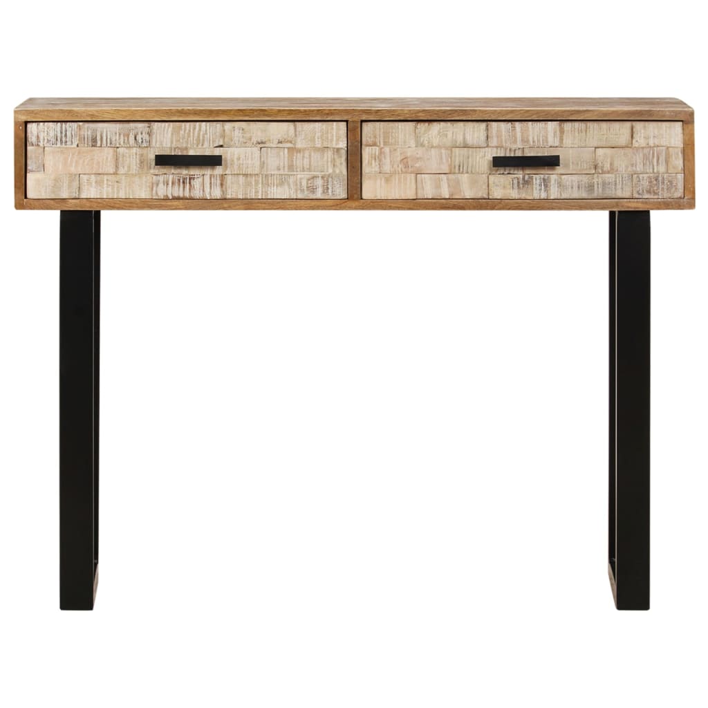 Mesa Consola De Madera Maciza De Mango 100x30x75 Cm_0
