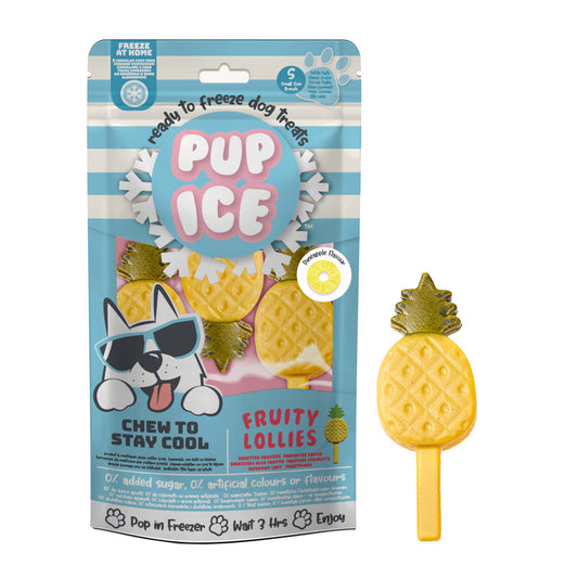 Helado Snack Para Perro Forma Y Sabor Piña 3 Uds (90g) X 12 Bolsas Pup Ice._0