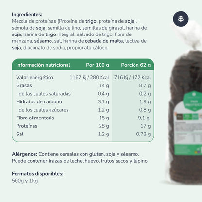 Pack 6x Pan proteico Planeta Huerto 1 kg