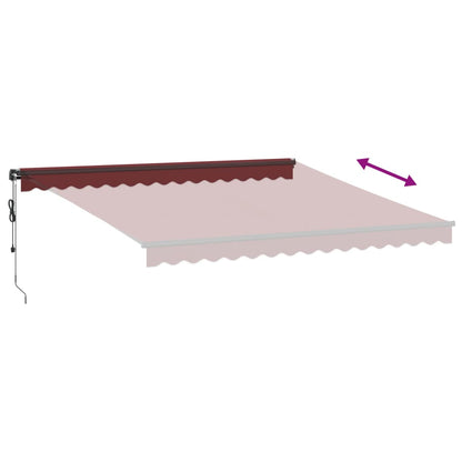 Toldo Retráctil Automático Color Burdeos 400x350 Cm_4