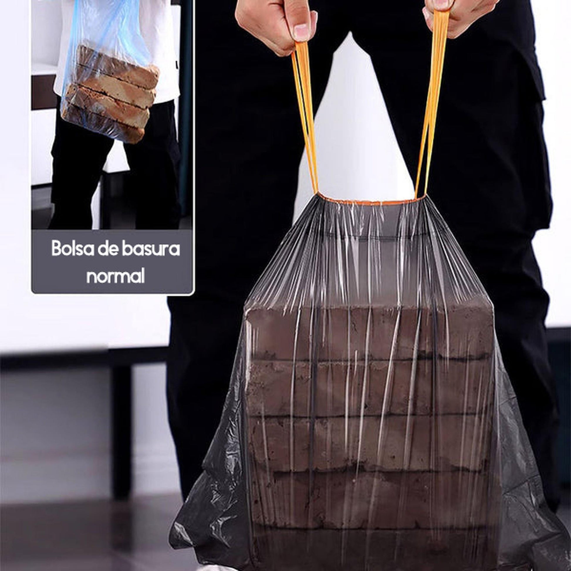 Joybos Bolsa De Basura En Rollo Con Cordón. 40x50 Cm.