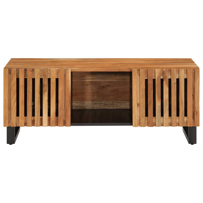 Mesa De Centro De Madera Maciza De Acacia 100x55x40 Cm_0