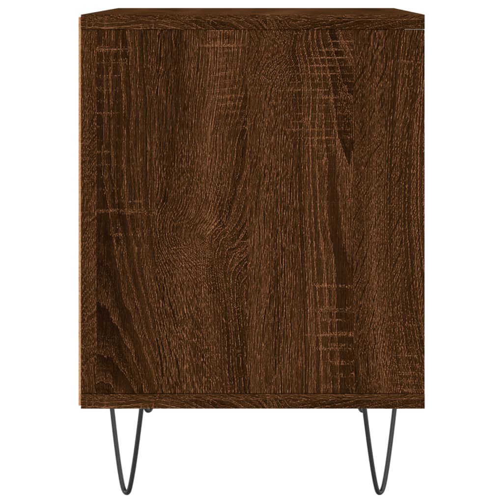 Mesitas Noche 2 Uds Madera Ingeniería Marrón Roble 40x35x50 Cm_4
