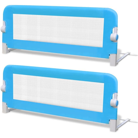 Vidaxl Barandilla De Seguridad Cama De Niño 2 Uds Azul 102x42 Cm_0