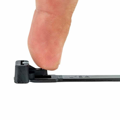 Bridas Reutilizables, 100 Unidades, Negro, Calidad Industrial