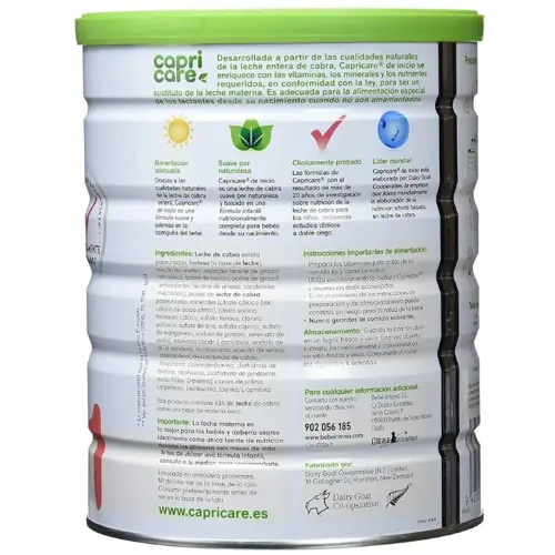 Promo 2x Leche de iniciación de cabra para lactantes 1 Capricare 800 g