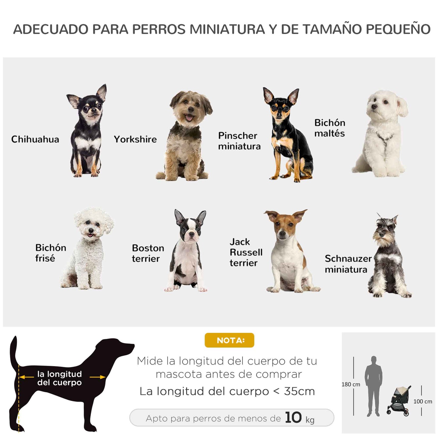 Pawhut Carrito Para Perros Plegable Con Cesta De Almacenaje 80,5x51,5x100 Cm_3
