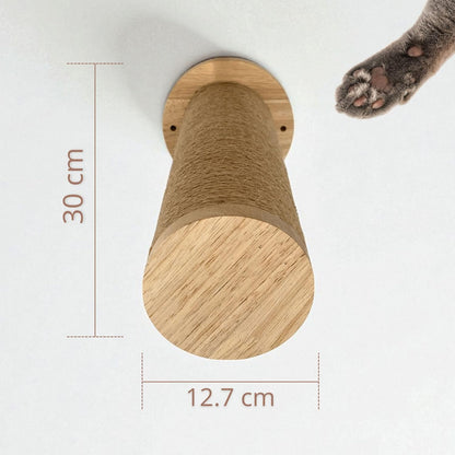 Estante De Escalada Para Gatos Coral Set De 2 Piezas Con Rascador De Yute Y Diseño Mural Althea Living 12.7x12.7x30cm_5