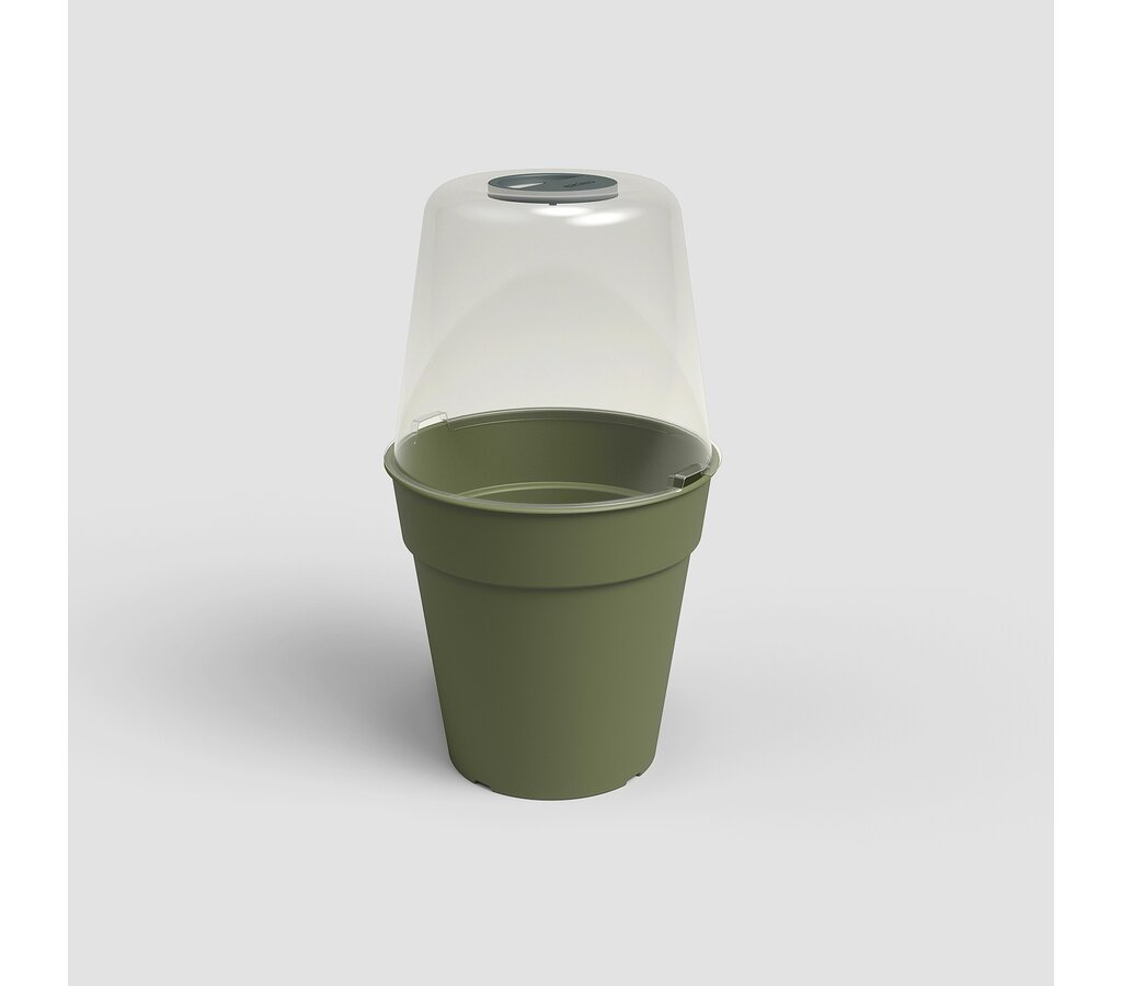 Artevasi Macetero De Plástico Reciclado Madagascar Verde 50cm_1