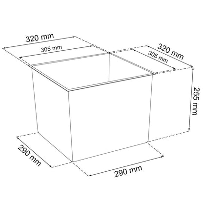 Maceta Alta 49 L Prosperplast Urbi Square Effect De Plástico Con Depósito En Color Terracota, 61 (alto) X 32,5 (ancho) X 32,5 (profundo) Cms_3
