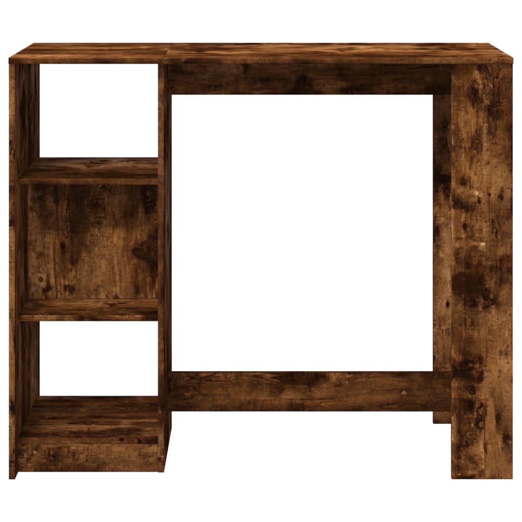 Mesa Alta Con Estante Roble Ahumado 124x46x103,5 Cm_2