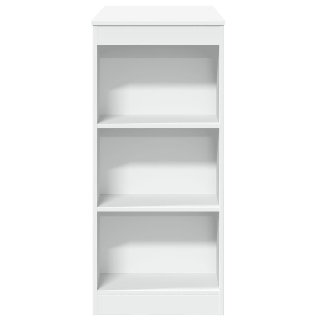 Mesa Alta Con Estantes Madera Ingeniería Blanca 95x47x103,5 Cm_3