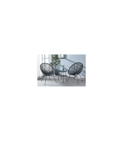Pack De 2 Sillones Acapulco Acabado Negro, 85cm(alto) 80cm(ancho) 71cm(fondo)_1