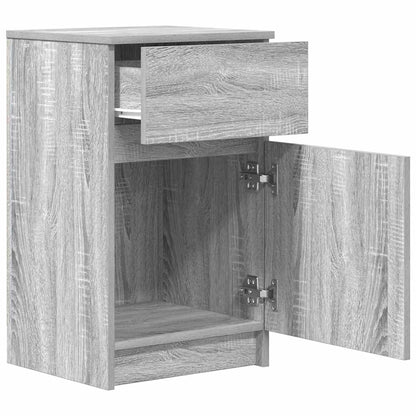 Mesilla De Noche Gris Sonoma 39x35x65 Cm Madera De Ingeniería_3