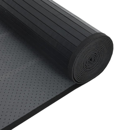 Alfombra Rectangular Bambú Negro 60x1000 Cm / Vetonek_5