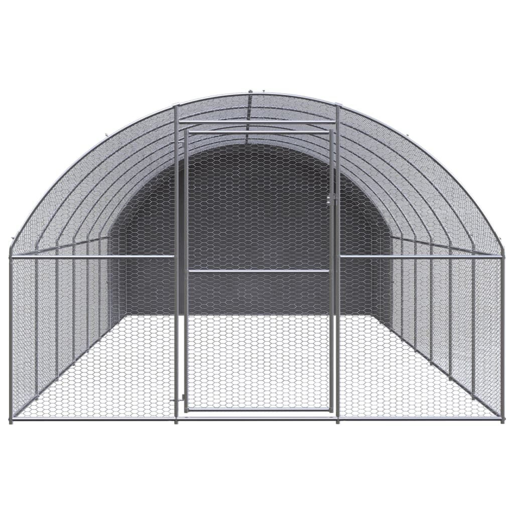 Vidaxl Gallinero De Exterior De Acero Galvanizado 3x8x2 M_1