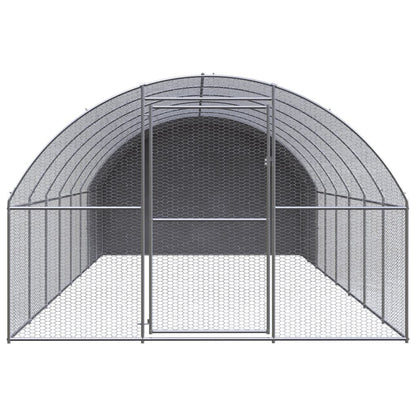 Vidaxl Gallinero De Exterior De Acero Galvanizado 3x8x2 M_1