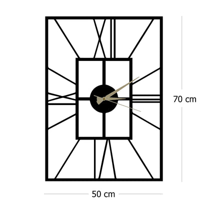 Reloj De Pared Cuadrado Metal Estilo Básico_1