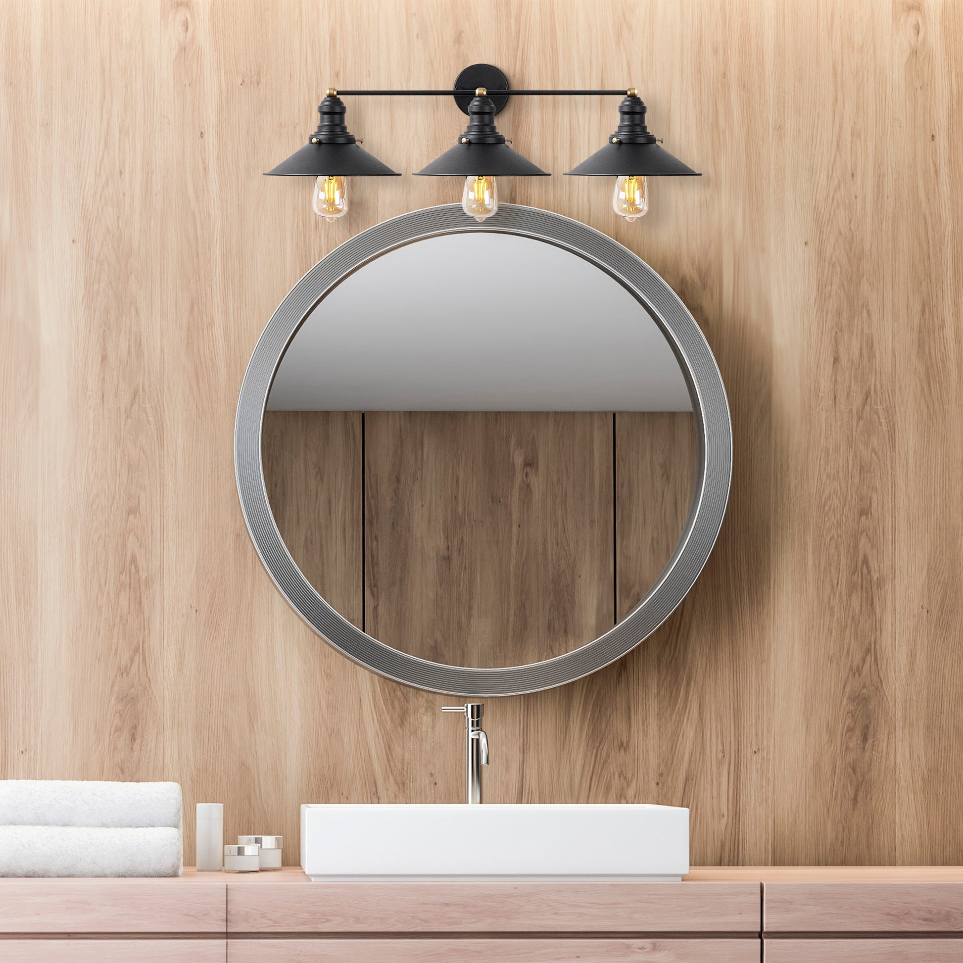Aplique De Pared, Metal , Negro, 75x27x20, Casquillo 3 X E27 Max 40 W_4