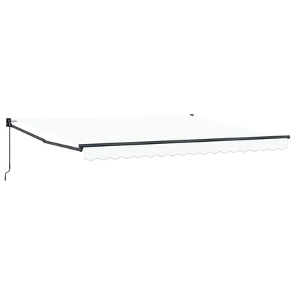Toldo Retráctil Blanco 400 X 300 Cm 100% Poliéster Y Aluminio_0