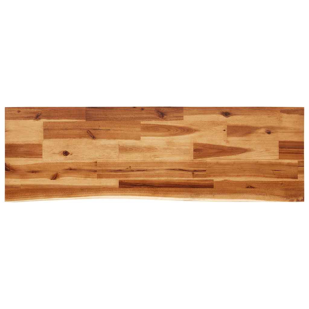 Mesa Consola Con Borde Vivo Madera Maciza Acacia 110x35x80 Cm_4