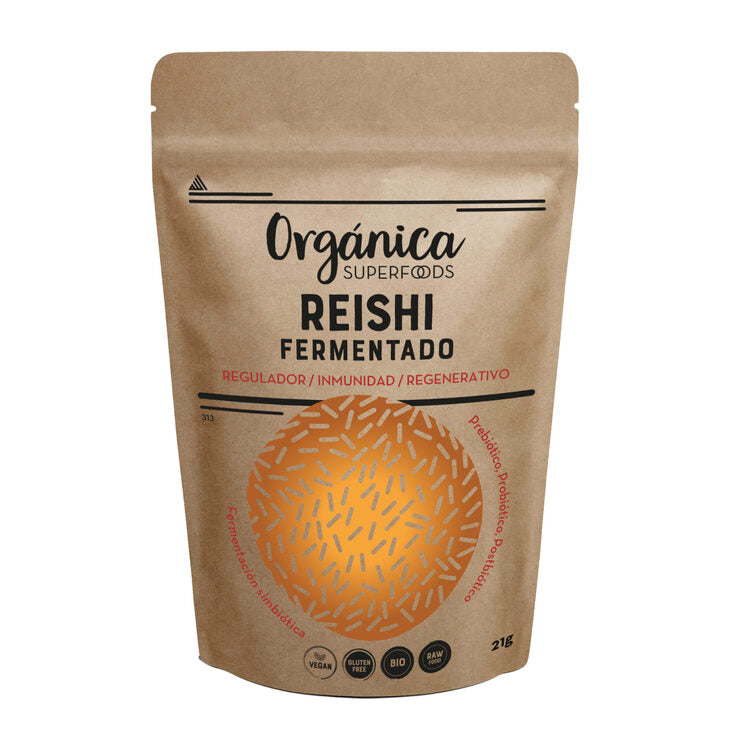 Reishi Fermentado Bio -con Prebióticos, Probióticos, Postbióticos-21g - Orgánica Superfoods_0