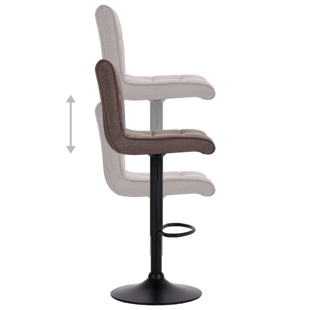 Taburetes De Cocina 2 Unidades Tela Gris Topo_5