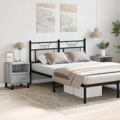 Mesita De Noche 2 Uds Madera Ingeniería Gris Sonoma 40x35x50 Cm_1