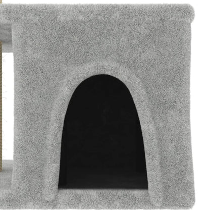 Rascador Para Gatos Con Postes De Sisal Gris Claro 48 Cm_5