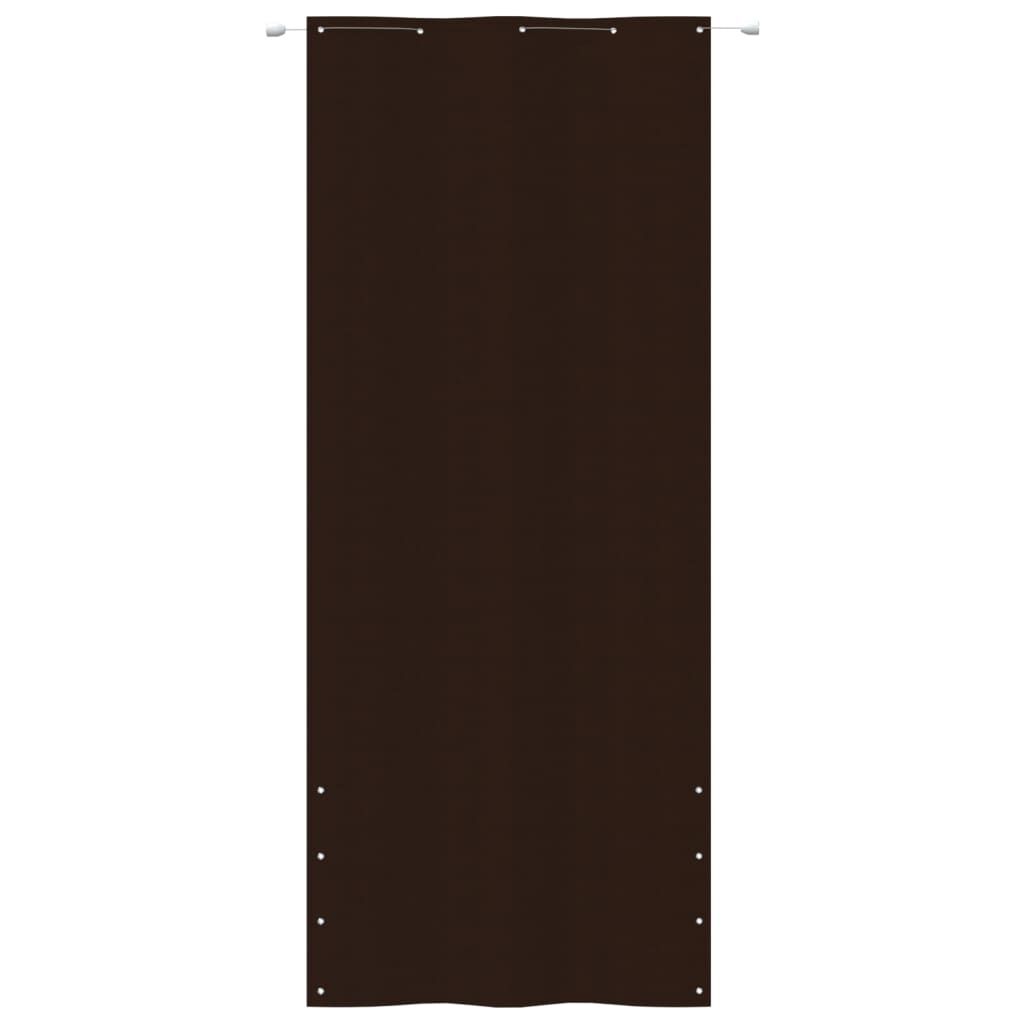 Vidaxl Toldo Pantalla Para Balcón Tela Oxford Marrón 100x240 Cm_1