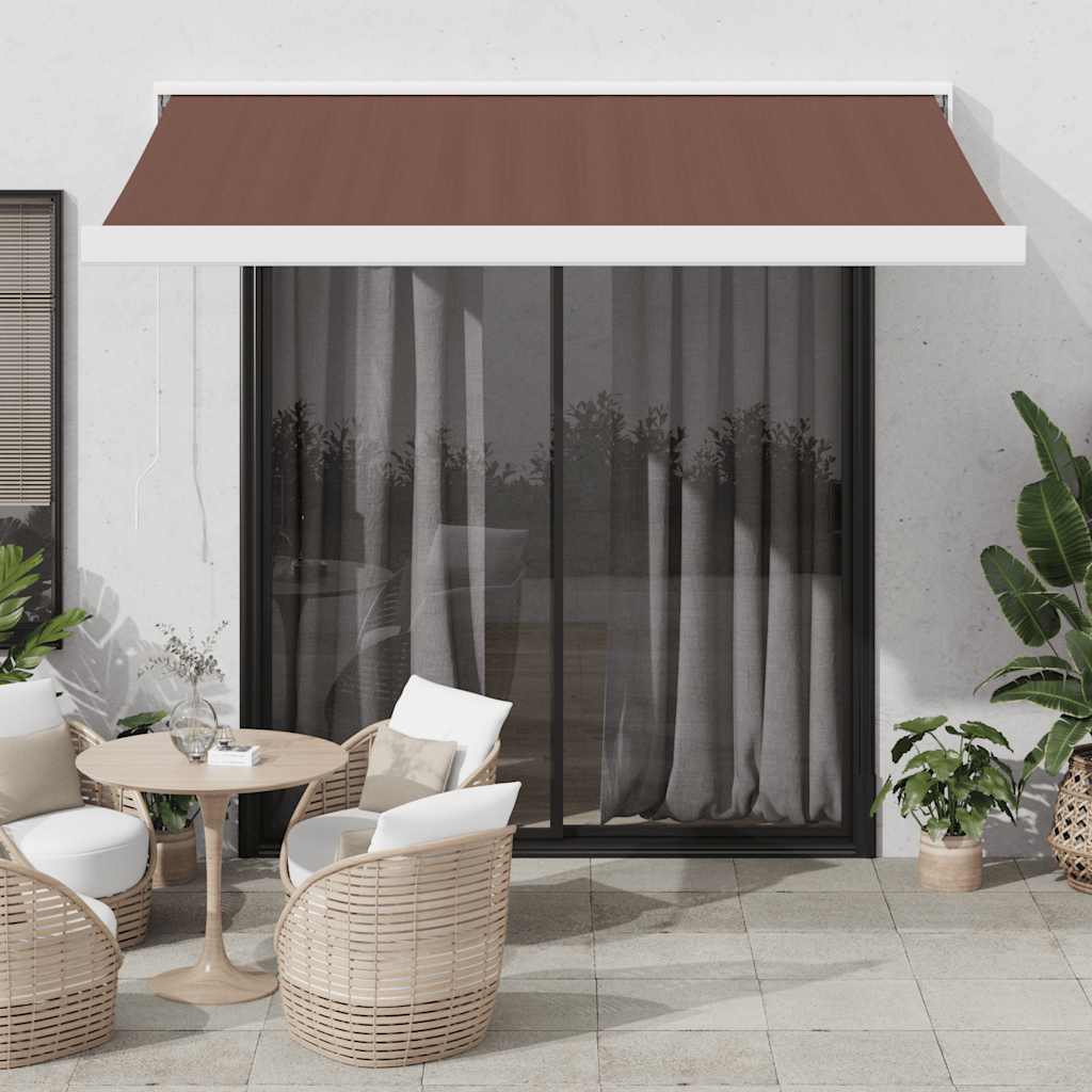 Toldo Retráctil Manual Marrón 350x250 Cm_1