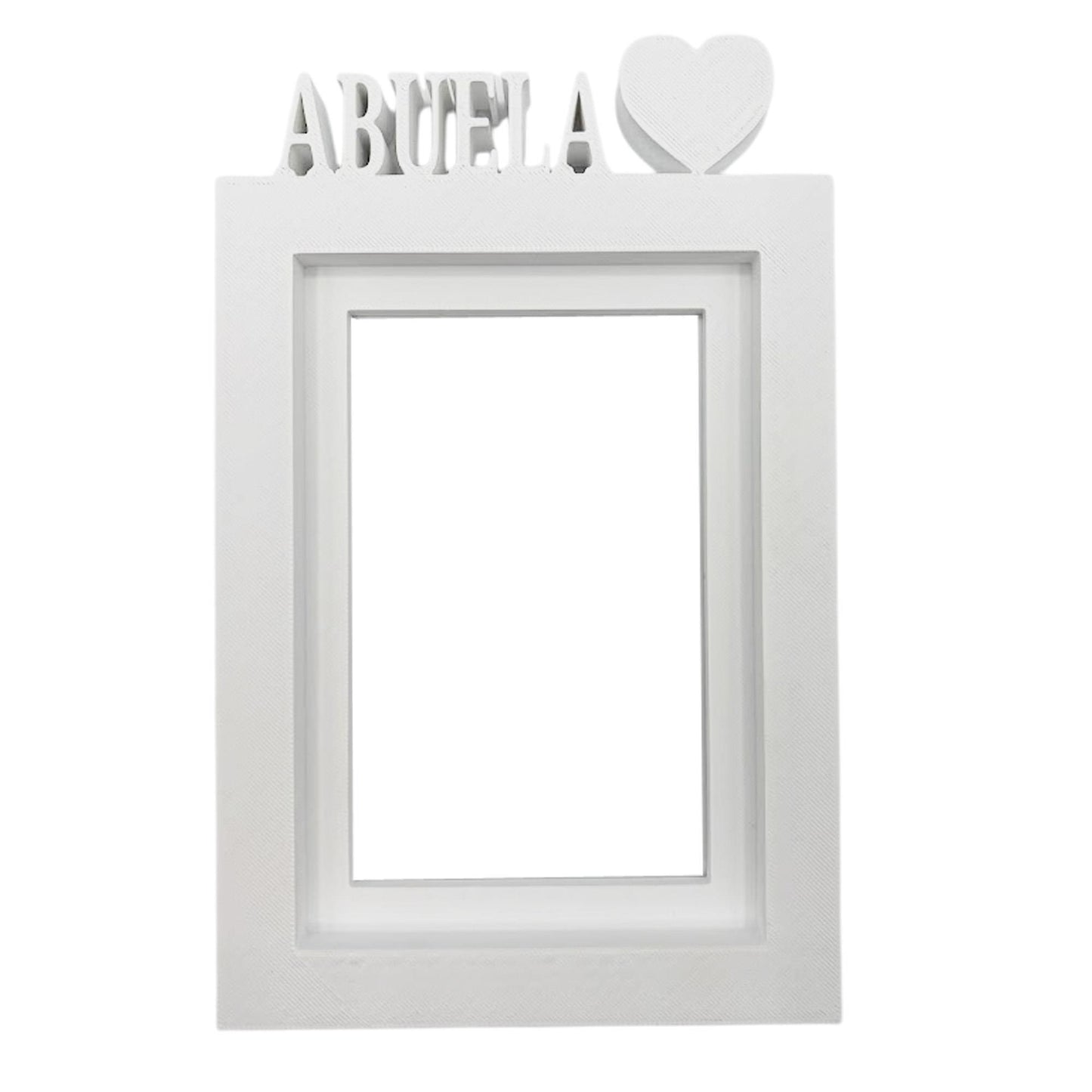 Marco De Fotos Mesa O Pared Modelo Abuela 20.5x13.5cm Para Fotos 10x15cm Blanco
