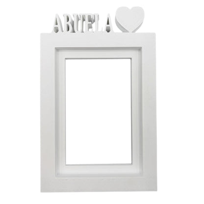 Marco De Fotos Mesa O Pared Modelo Abuela 20.5x13.5cm Para Fotos 10x15cm Blanco