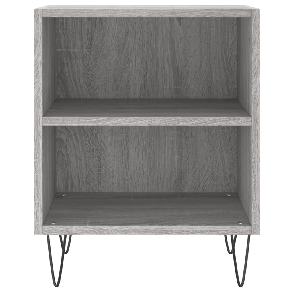 Mesita De Noche 2 Uds Madera Ingeniería Gris Sonoma 40x30x50 Cm_3
