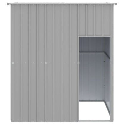 Caseta Perros Tejado Acero Galvanizado Gris Claro 165x153x181cm_2