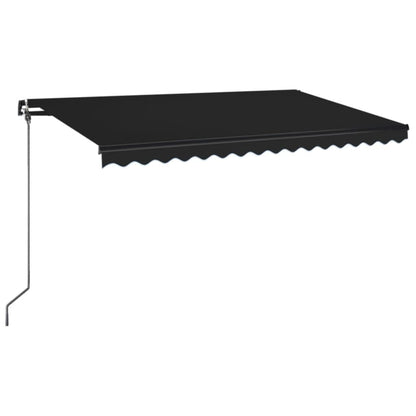 Toldo Manual Retráctil Con Led Gris Antracita 400x350 Cm_0