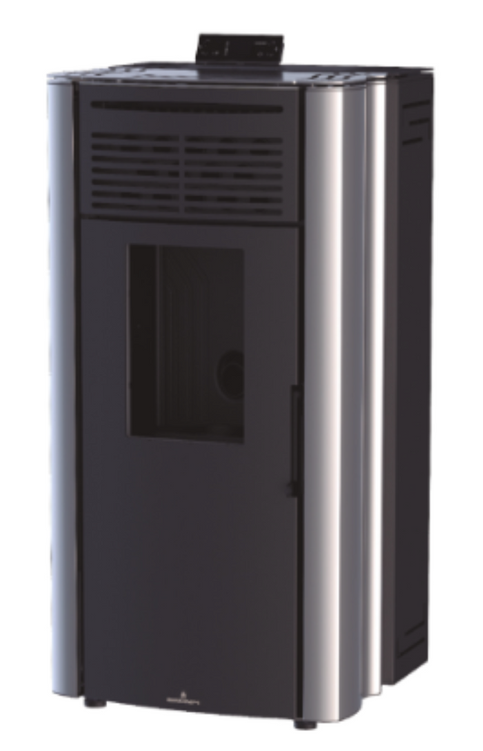 BRICOSOL ESTUFA DE PELLET BRONPI MODELO CORAL 15 KW CANALIZABLE COLOR PLATA_0