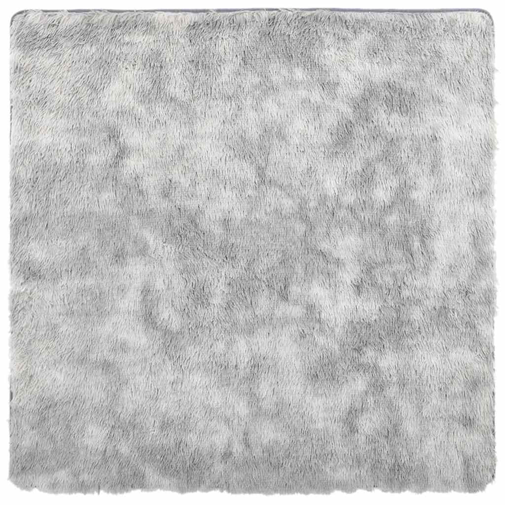 Vidaxl Alfombra De Pelo Largo Navarra Gris Plateado 120x120 Cm_0