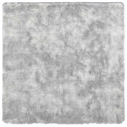 Vidaxl Alfombra De Pelo Largo Navarra Gris Plateado 120x120 Cm_0